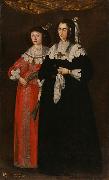 unknow artist Portrait of Catherine Potocka and Maria Lupu (daughter of Vasile Lupu), two wives of Janusz Radziwill china oil painting artist